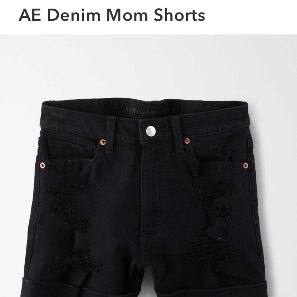 NWT American Eagle ripped black denim shorts